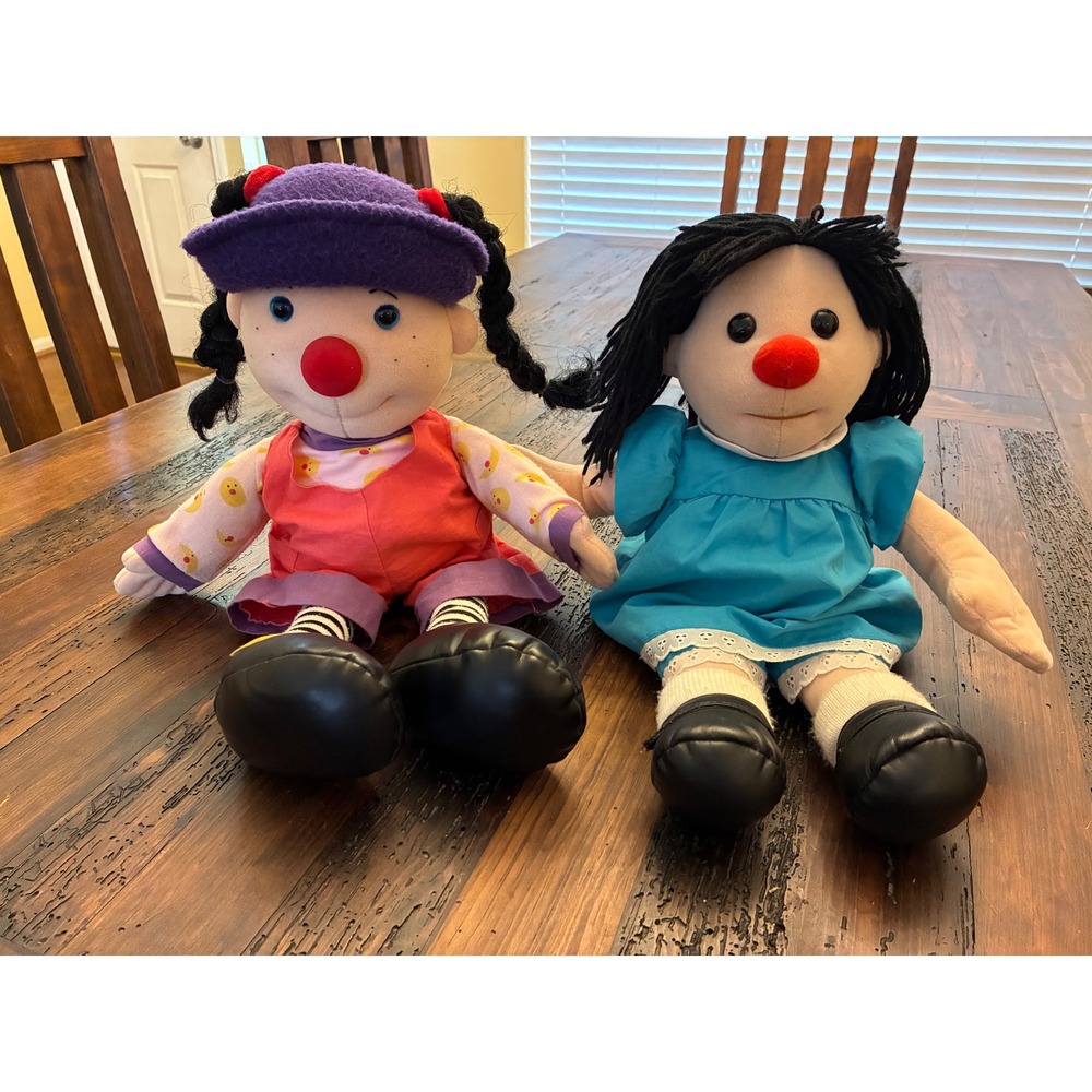Vintage 1995 Big Comfy Couch Stuffed Loonette 20in & Molly 17in  Collectible Toy